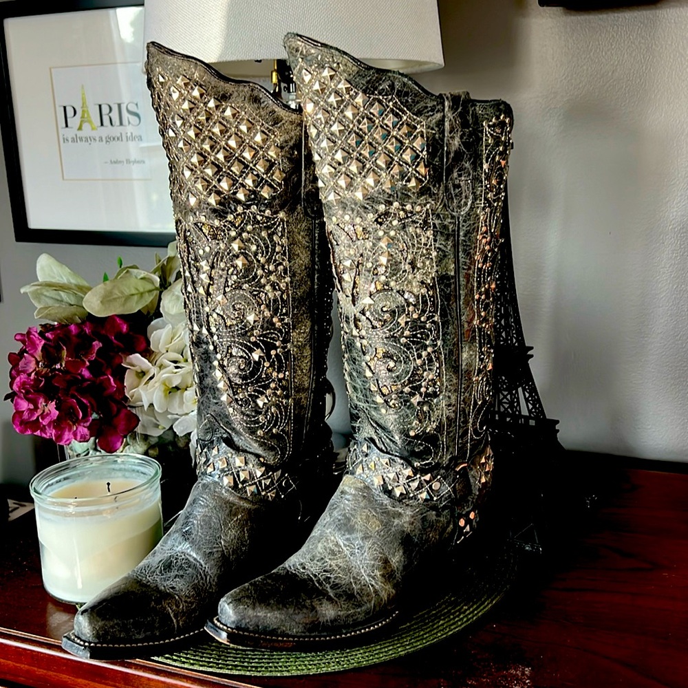 Ferrini, Italian cowboy boots size 7 1/2